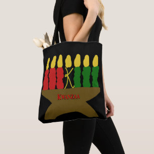 Kwanzaa Art with Red Text Tote Bag