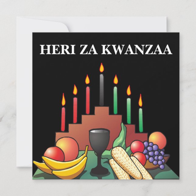 Kwanzaa Blessing Flat Greeting Card (Front)