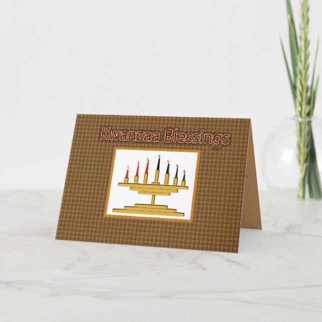 Kwanzaa Blessings Holiday Card (Front)