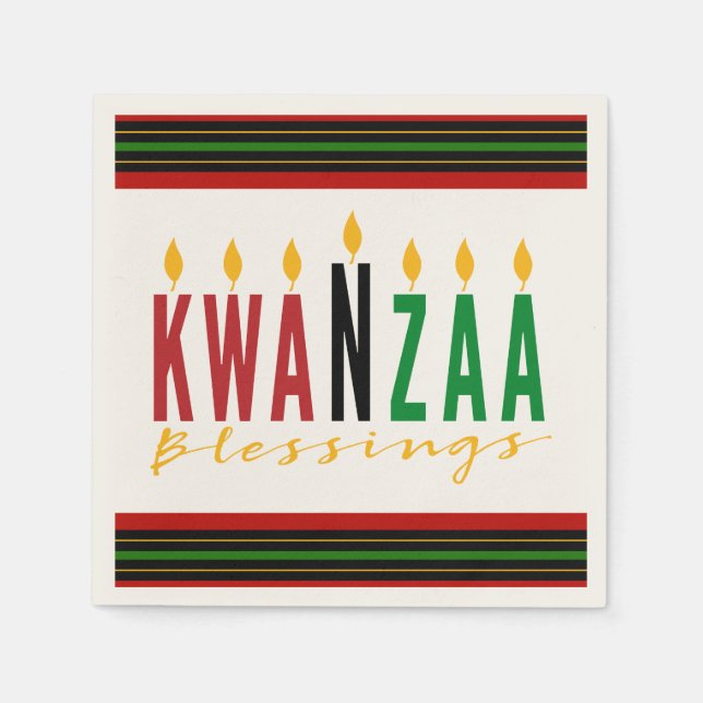 Kwanzaa Blessings | Kinara Napkin (Front)