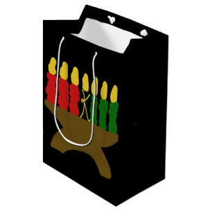 Kwanzaa Candle Design Medium Gift Bag