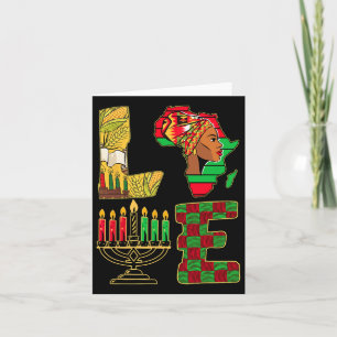 Kwanzaa Candle Holder Kinara Nguzo Saba African Am Card
