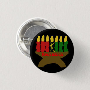 Kwanzaa Candles 1 Inch Round Button