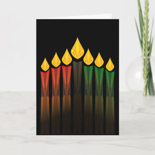 kwanzaa candles holiday card