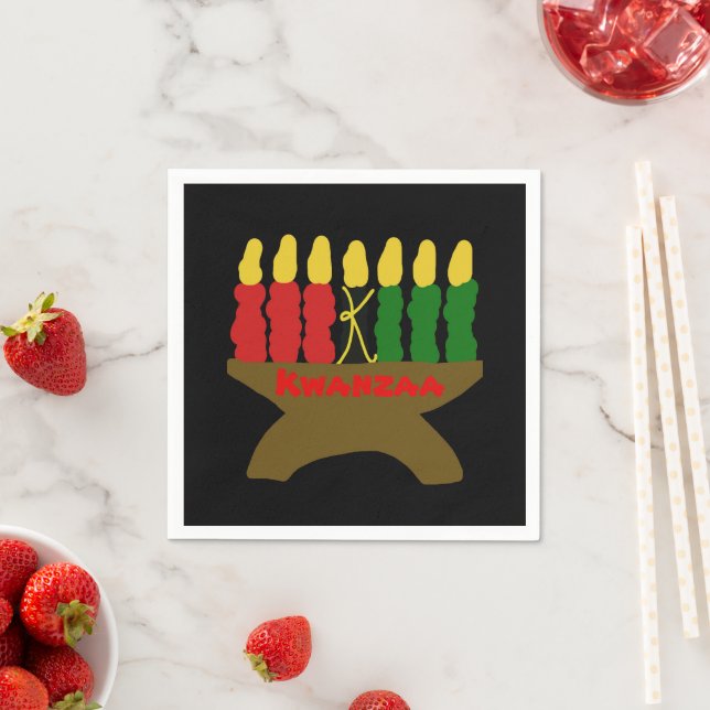 Kwanzaa Candles  Napkin (Insitu)