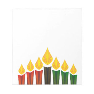 kwanzaa candles notepad