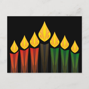 kwanzaa candles postcard