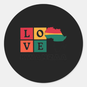 Kwanzaa Christmas Love Kwanzaa Classic Round Sticker