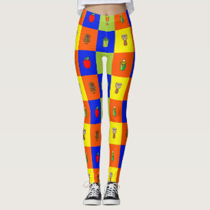kwanzaa colorblock leggings