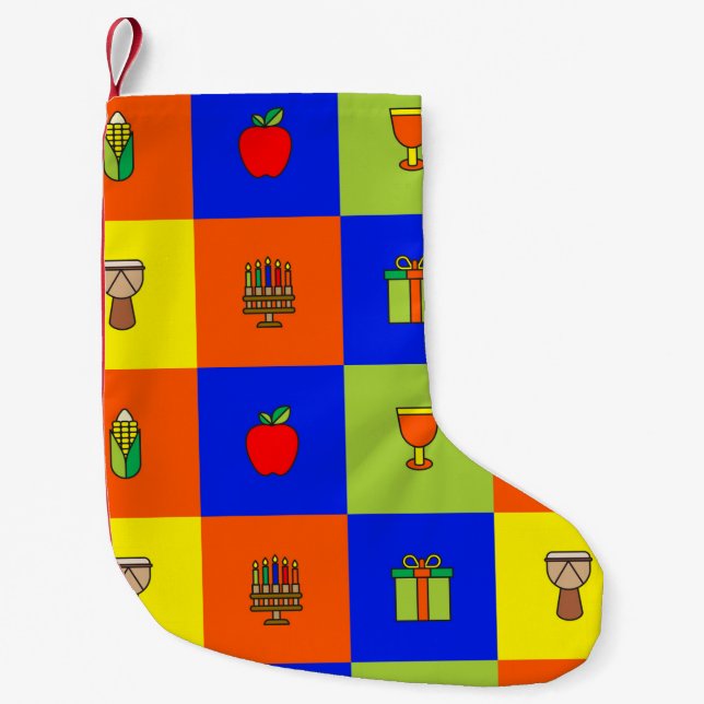 kwanzaa colorblock stocking (Front)
