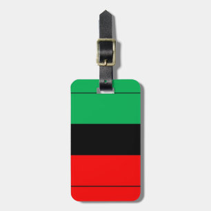 Kwanzaa Colors Red Black Green Stripes Pattern Luggage Tag