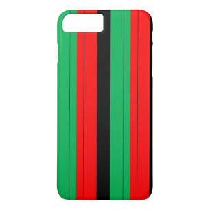 Kwanzaa Colours Red Black Green Stripes Pattern iPhone 8 Plus/7 Plus Case