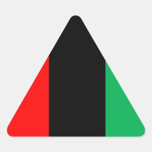 Kwanzaa Colours Red Black Green Stripes Pattern Triangle Sticker