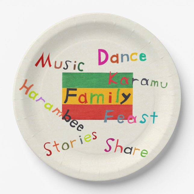 Kwanzaa Creations Karamu Paper Plates (Front)