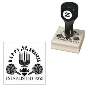 Kwanzaa Crest   Emblem for Kwanzaa Rubber Stamp