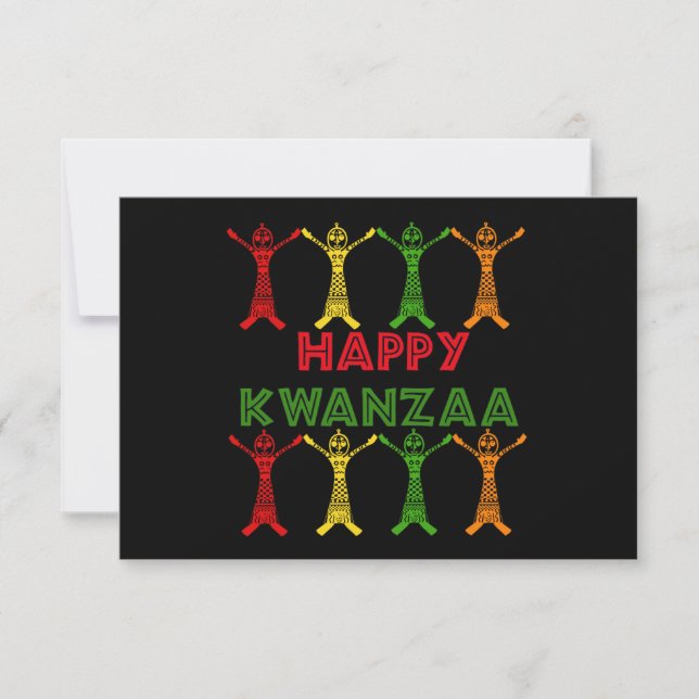 Kwanzaa Dancers RSVP Card (Front)