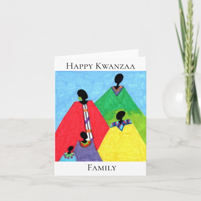 Kwanzaa Family Greeting Card (Front)