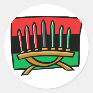 Kwanzaa Flag Classic Round Sticker