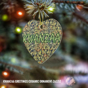 Kwanzaa Greetings Ceramic Ornament