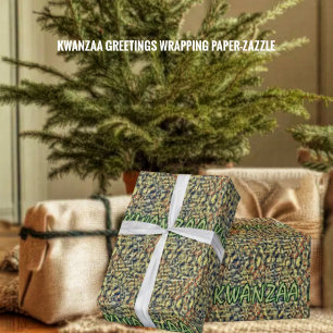 Kwanzaa Greetings Wrapping Paper