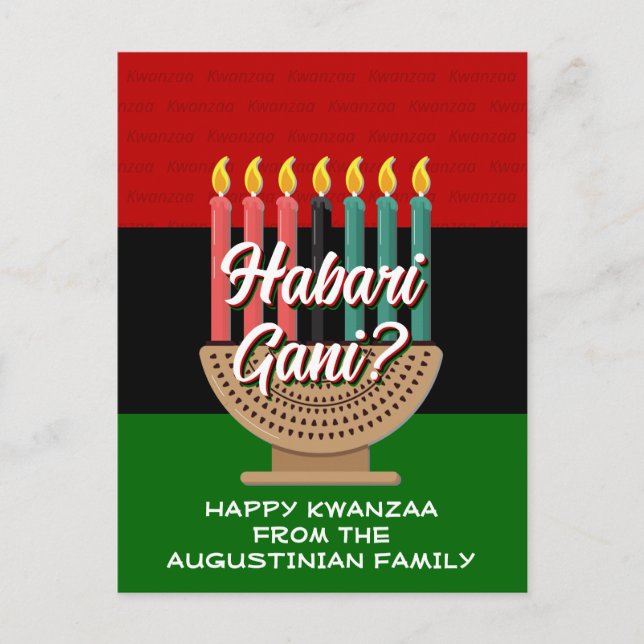 Kwanzaa HABARI GANI Holiday Postcard (Front)