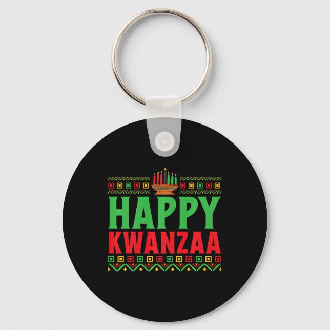 Kwanzaa - Happy Kwanzaa  Keychain (Front)