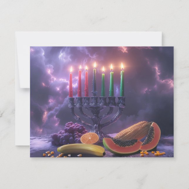 KWANZAA - HAPPY KWANZAA -  RSVP CARD (Front)