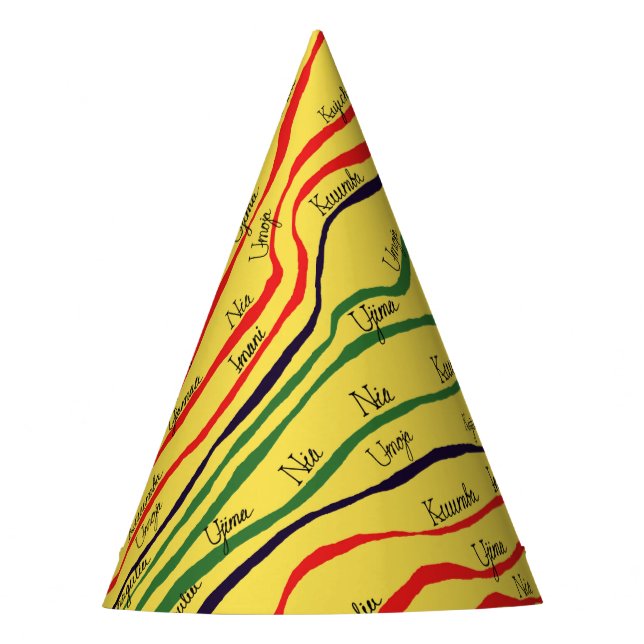 Kwanzaa Holiday Patterns Party Hat (Front)