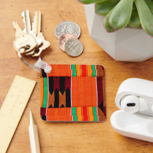 Kwanzaa Kenta Cloth Keychain