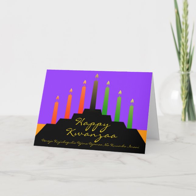 Kwanzaa Kinara Card by A. McDaniel (Front)