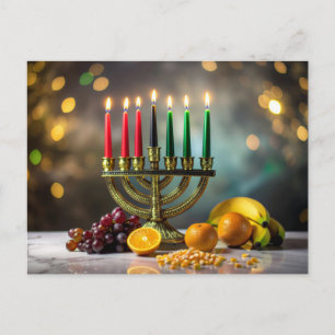 KWANZAA - KINARA -  HOLIDAY POSTCARD