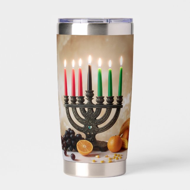 KWANZAA - KINARA -  INSULATED TUMBLER (Front)