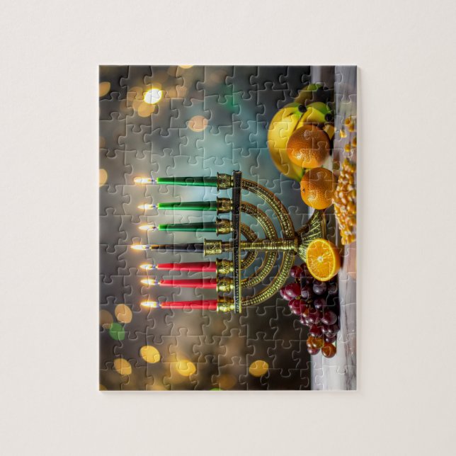 KWANZAA - KINARA -  JIGSAW PUZZLE (Vertical)