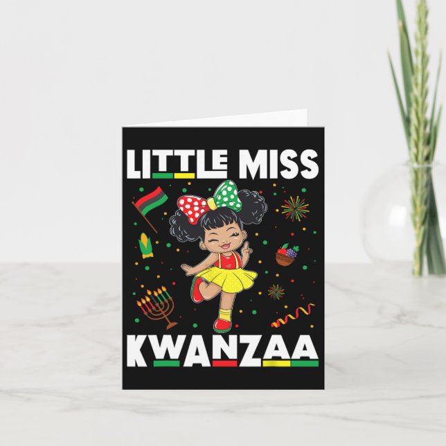 Kwanzaa - Little Miss Kwanzaa  Card (Front)