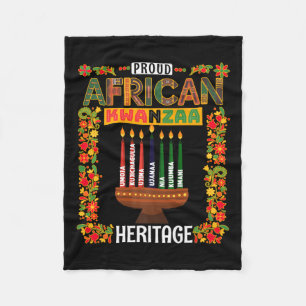 Kwanzaa Outfit Idea For Women & Novelty Kwanza Fleece Blanket