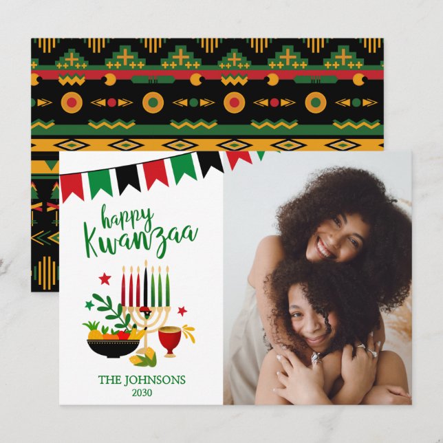 Kwanzaa Photo Holiday Card (Front/Back)