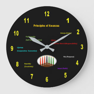 Kwanzaa Round Wall Clock