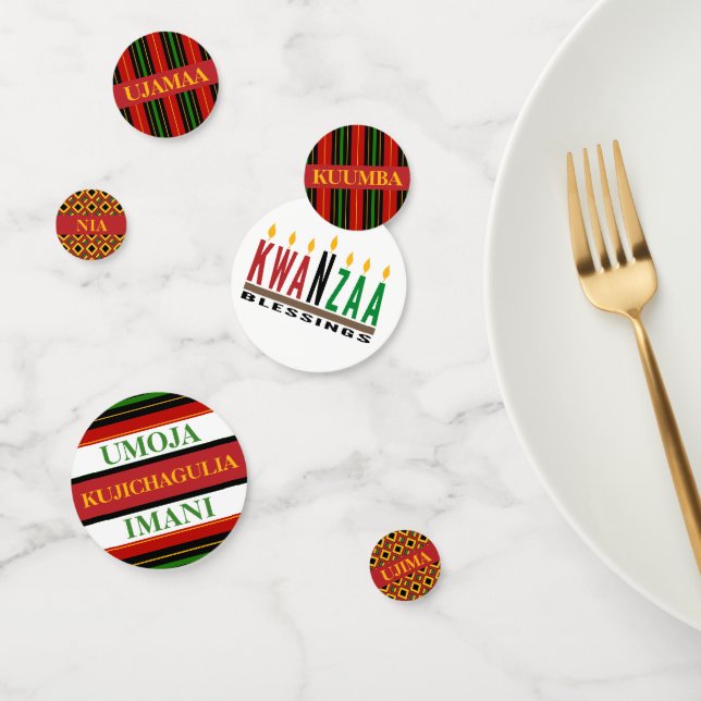 Kwanzaa Seven Principles | Nguzo Saba Holiday Confetti (Group)