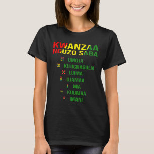 Kwanzaa - Swahili For The Seven Principles  T-Shirt