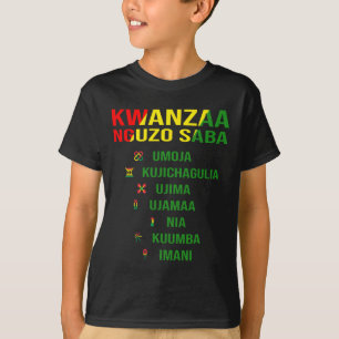 Kwanzaa - Swahili For The Seven Principles T-Shirt