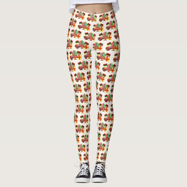 Kwanzaa Table Painting Leggings (Front)