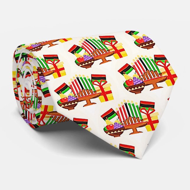 Kwanzaa Table Painting Tie (Rolled)