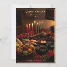 Kwanzaa Table with Kinara