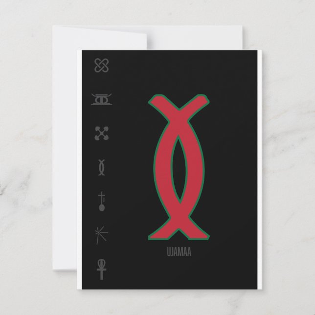 Kwanzaa Ujamaa Holiday Card (Front)