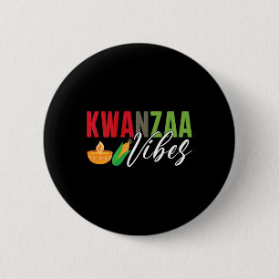Kwanzaa Vibes African American Harvest Festival  2 Inch Round Button