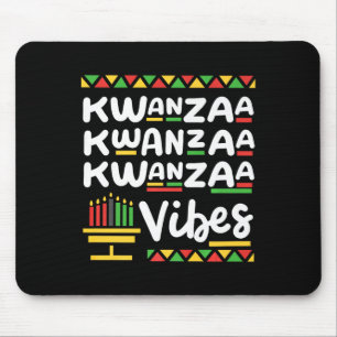 Kwanzaa Vibes Retro Black Heritage Christmas Men W Mouse Pad