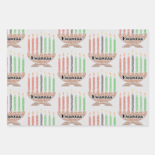 Kwanzaa  wrapping paper sheet (Front)