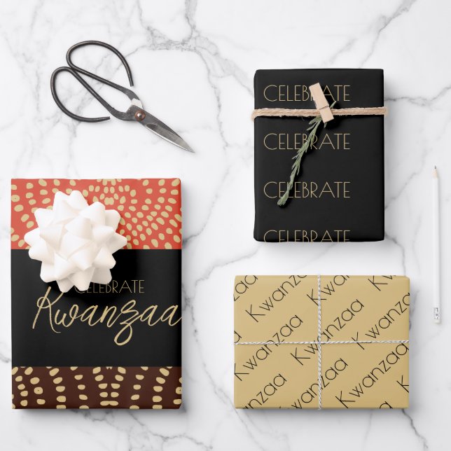 Kwanzaa Wrapping Paper Sheet (Front)