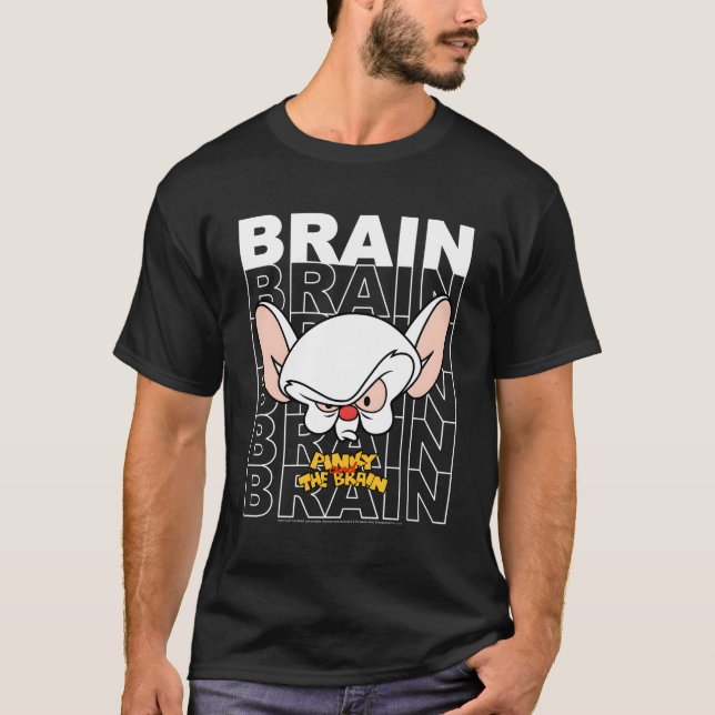Ky And The Brain Text Stack Big Face T-Shirt (Front)
