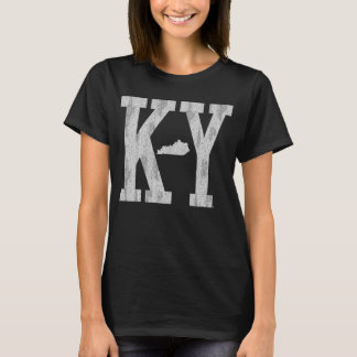 KY Kentucky Vintage State Letters T-shirt dames